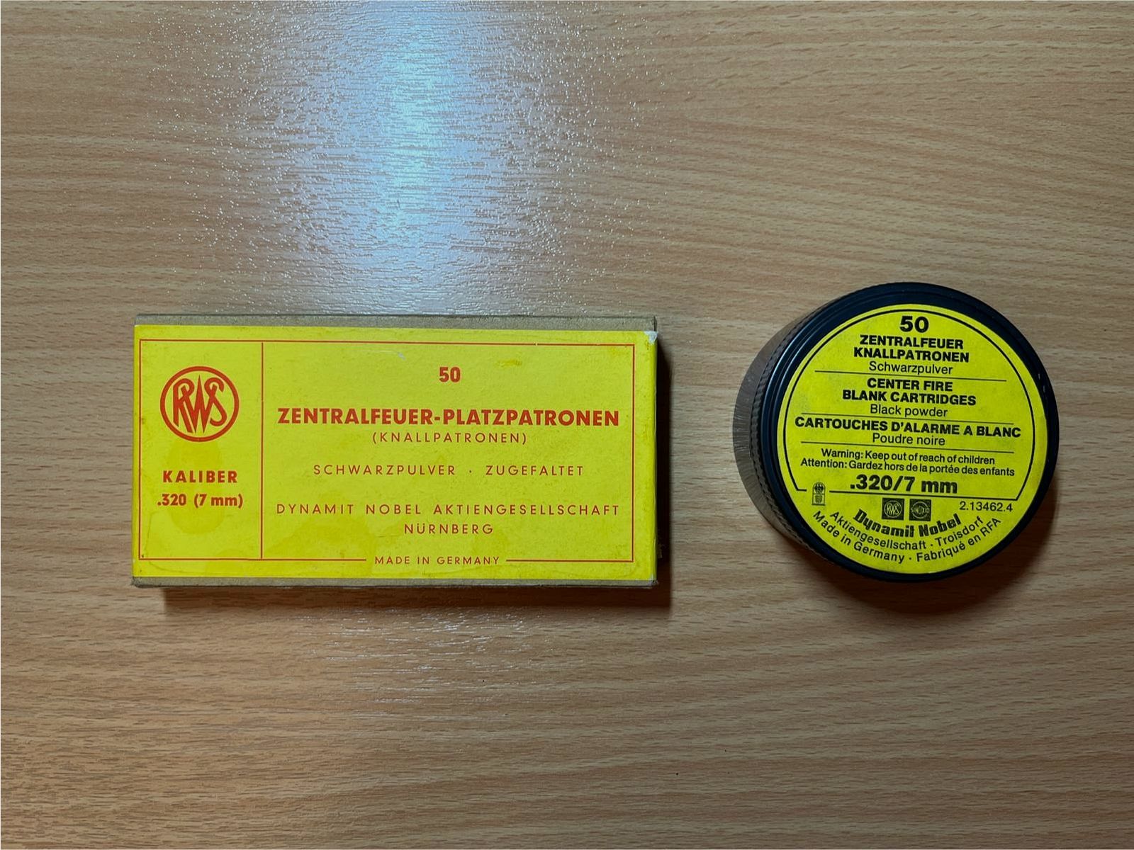 .320 kurz / 7mm Platzpatronen RWS -Sammler