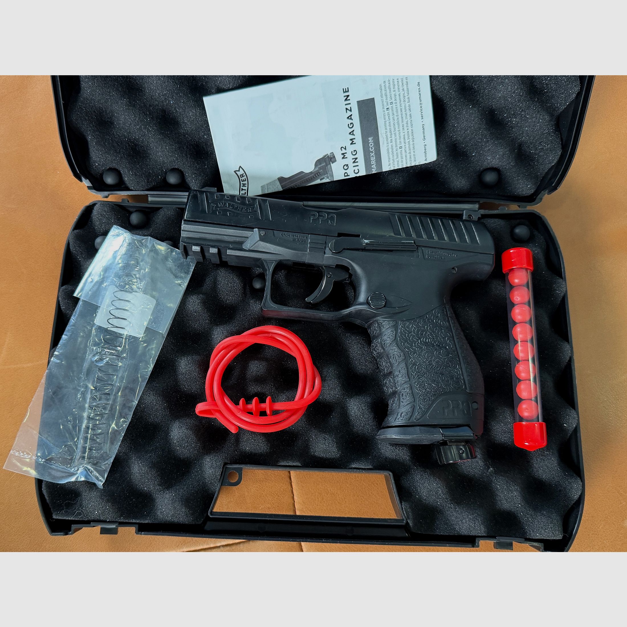 Walther PPQ M2 T4E RAM cal. .43 + Holster + PepperShots – ottime condizioni