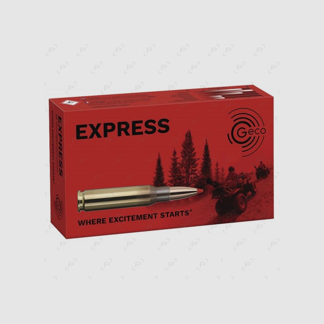 Box mit 20 Patronen für Großwild GECO EXPRESS Kaliber 9,3X62 - 255 GR