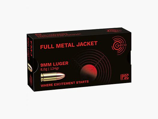 Geco 9 mm Luger Vollmantel 8,0g / 124grs.