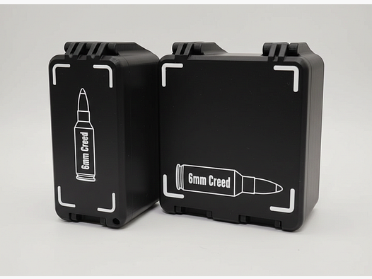 Filamelt Munitionsbox / 6mm Creedmoor / 'Klapp- / Rastdeckel' / Patronenbox, Ammo Box