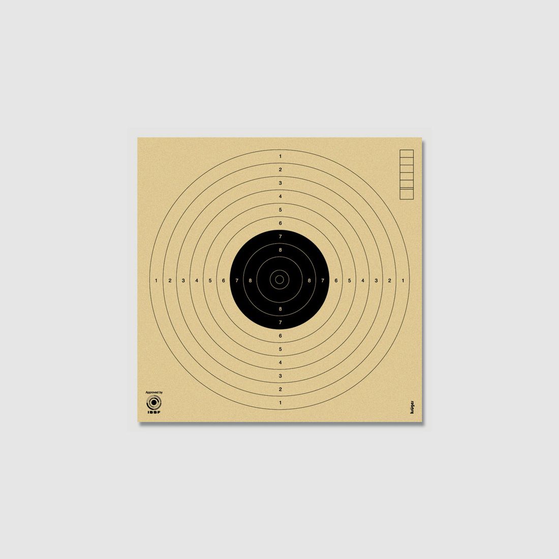 Krüger-Schießscheiben Lupi-Scheiben m.Nr. schwarz Schießscheiben