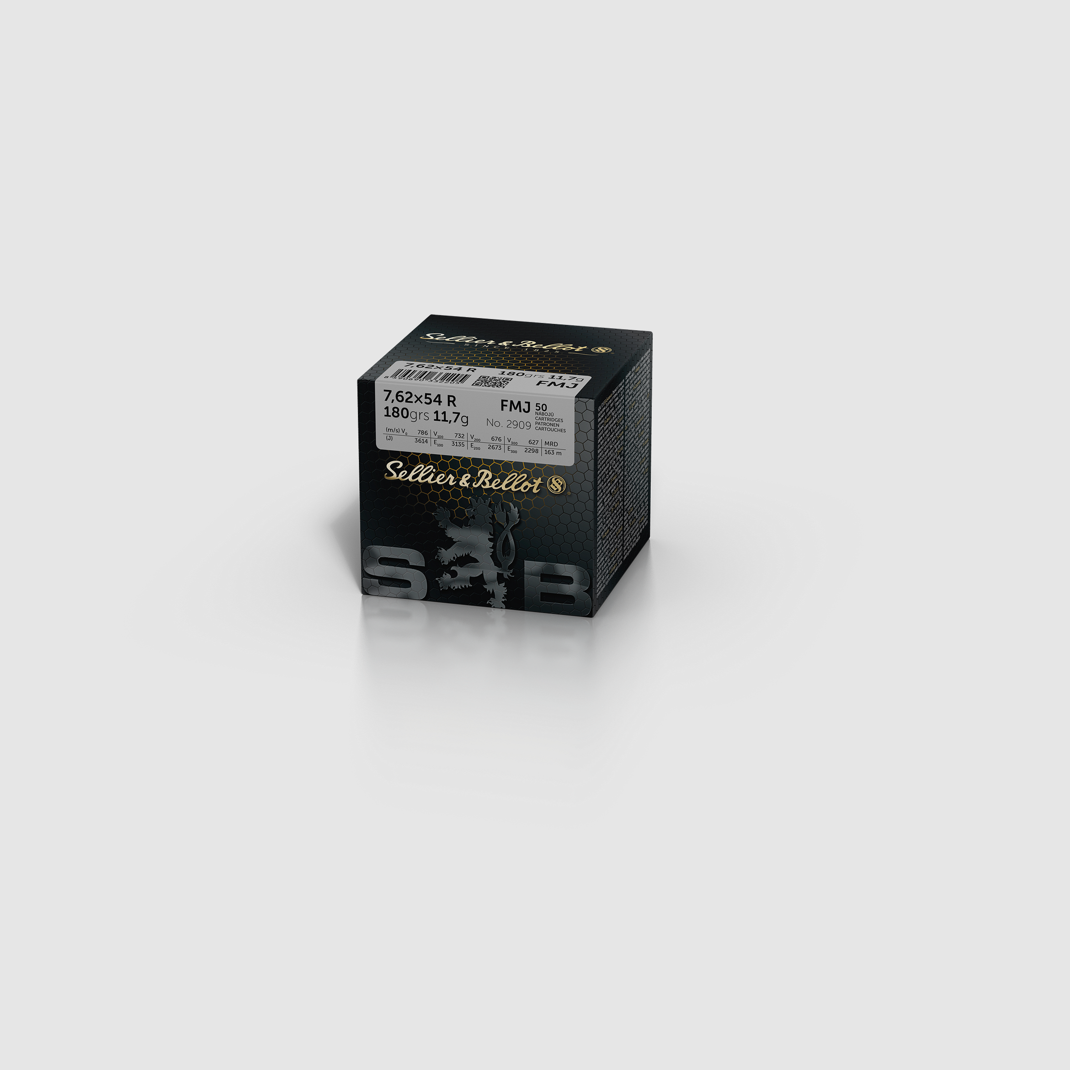 Sellier & Bellot Munizioni per Fucile 7,62 x 54 R 11,7g Full Metal Jacket Confezione da 50, immagine 1 di 2