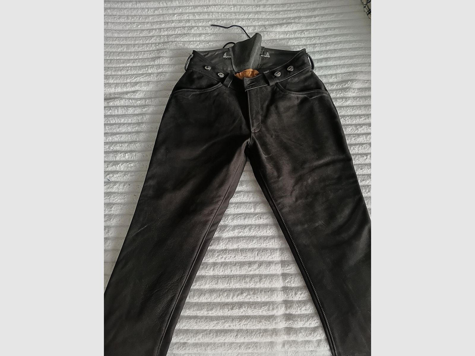 Jagdhose aus Leder, Nubuk, Maßgeschneidert, Neu und ungetragen