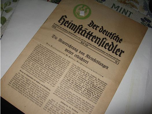 DSB (Deutscher Siedlerbund) von April 1940 gut.