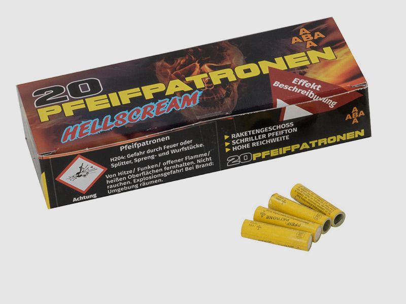 Pyro ABA Pfeifpatronen Raketenpfeifgeschosse 20 StĂĽck (P18)
