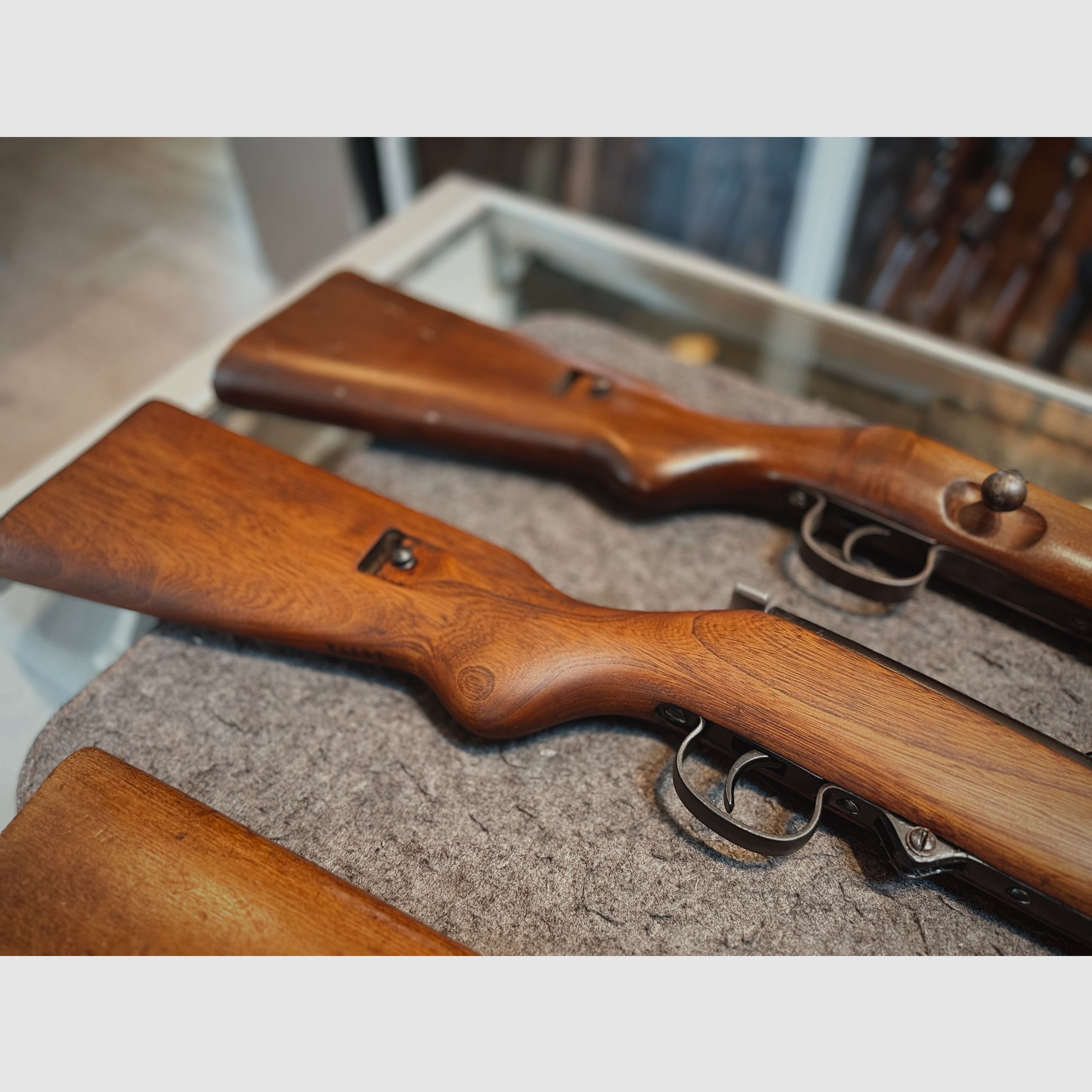 Conjunto de armas históricas – Suhl W625C (.22 l.r.) y 2× Haenel Sportmodell 33 Patente Schmeisser