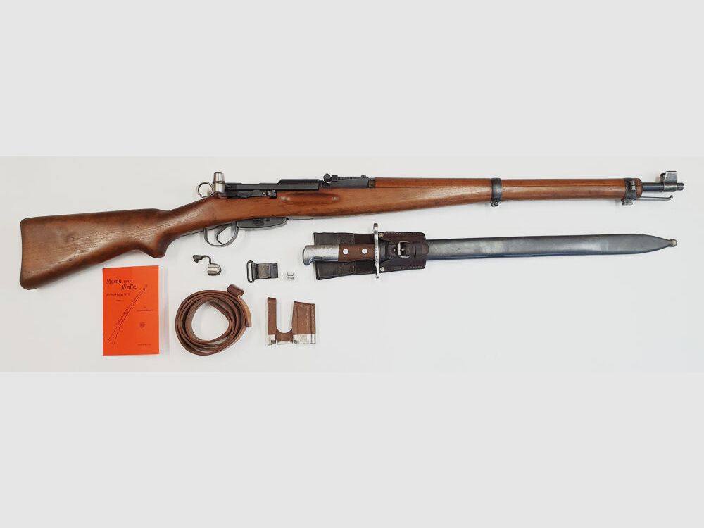 Waffenfabrik Bern K31 Kaliber 7,5x55swiss komplett nummerngleich + Hämmerli