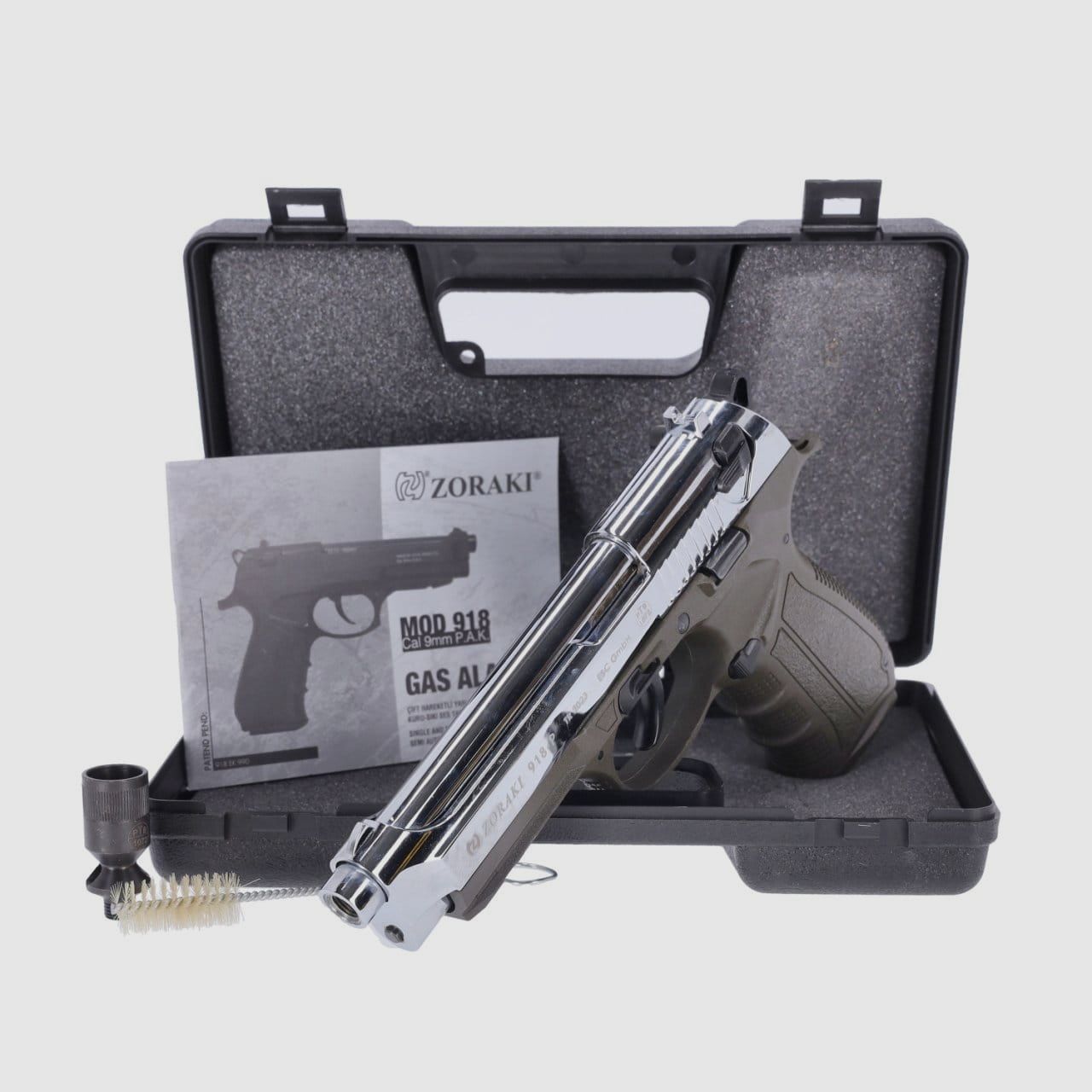 Pistolet Zoraki 918 ODG à blanc 9 mm P.A.K. chrome, image 3 sur 3