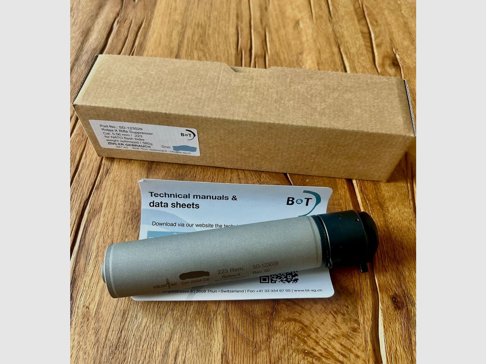 B&T ROTEX-X (.223) con QD quick detach per AR-15 NATO A2 suppressor da volata | usato poco, immagine 4 di 5