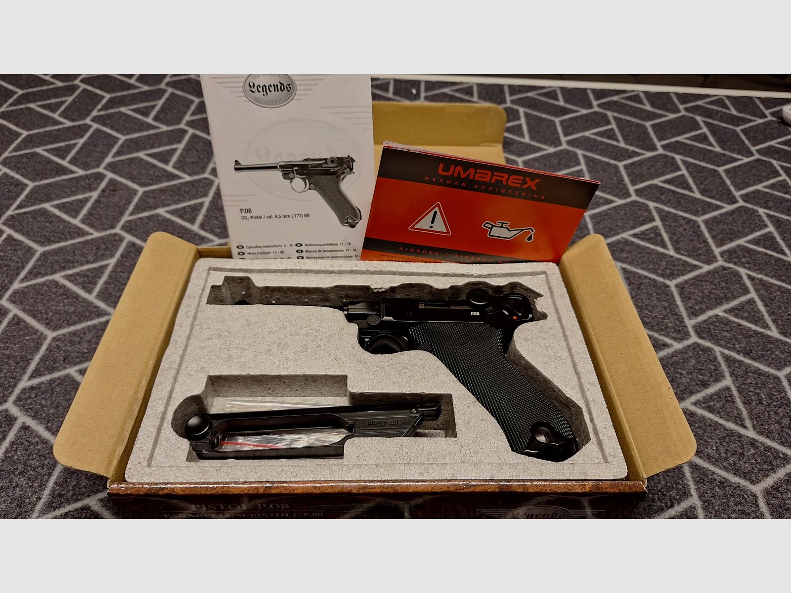 Legends Pistol P08 - 4.5 mm Co2 metal version blowback - NEW!