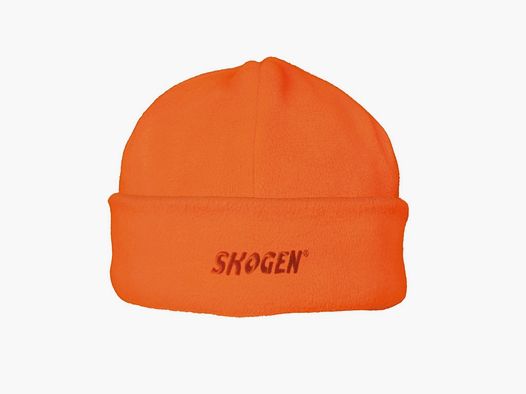 Fleecemütze mit Rollrand orange Einheitsgröße