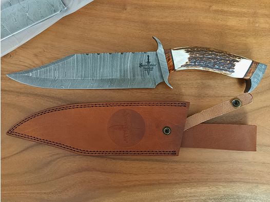Damascus Hunting Bowie Knife 43 cm – Limited Edition (Only 3 pieces) New!