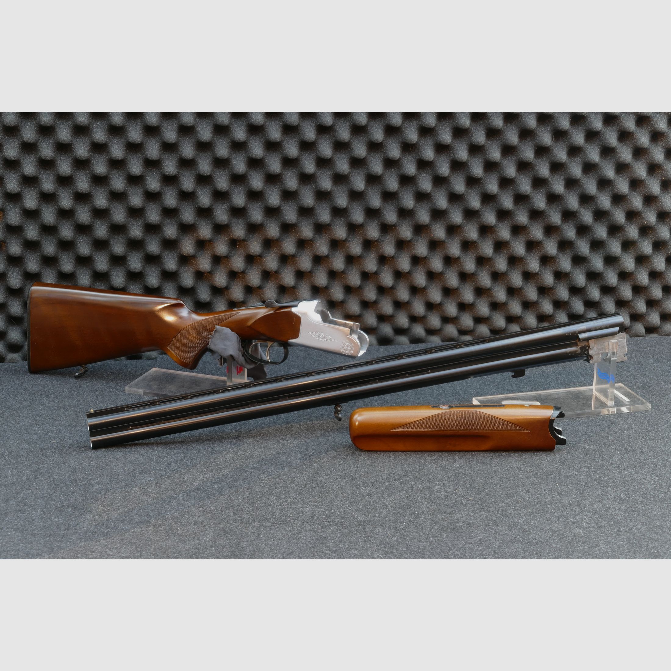 Luger – Bockdoppelflinte, Kal. 12/70, Stahlschrot bis 3,25mm