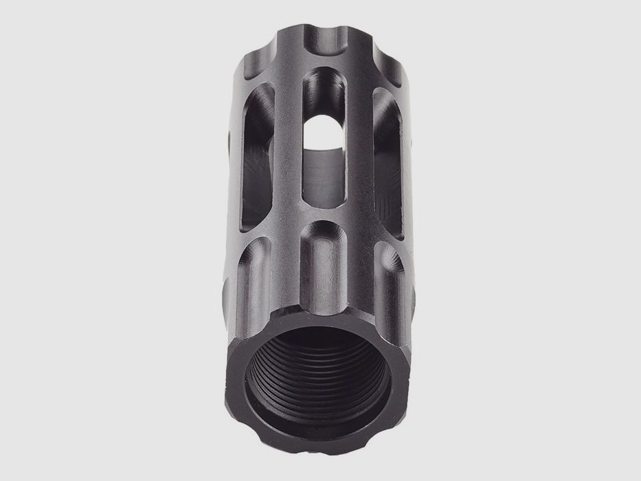 WILSON COMBAT AR-15 WILSON COMBAT MUZZLE BRAKE Q-COMP 1/2-28 STEEL BLACK, imagen 4 de 5
