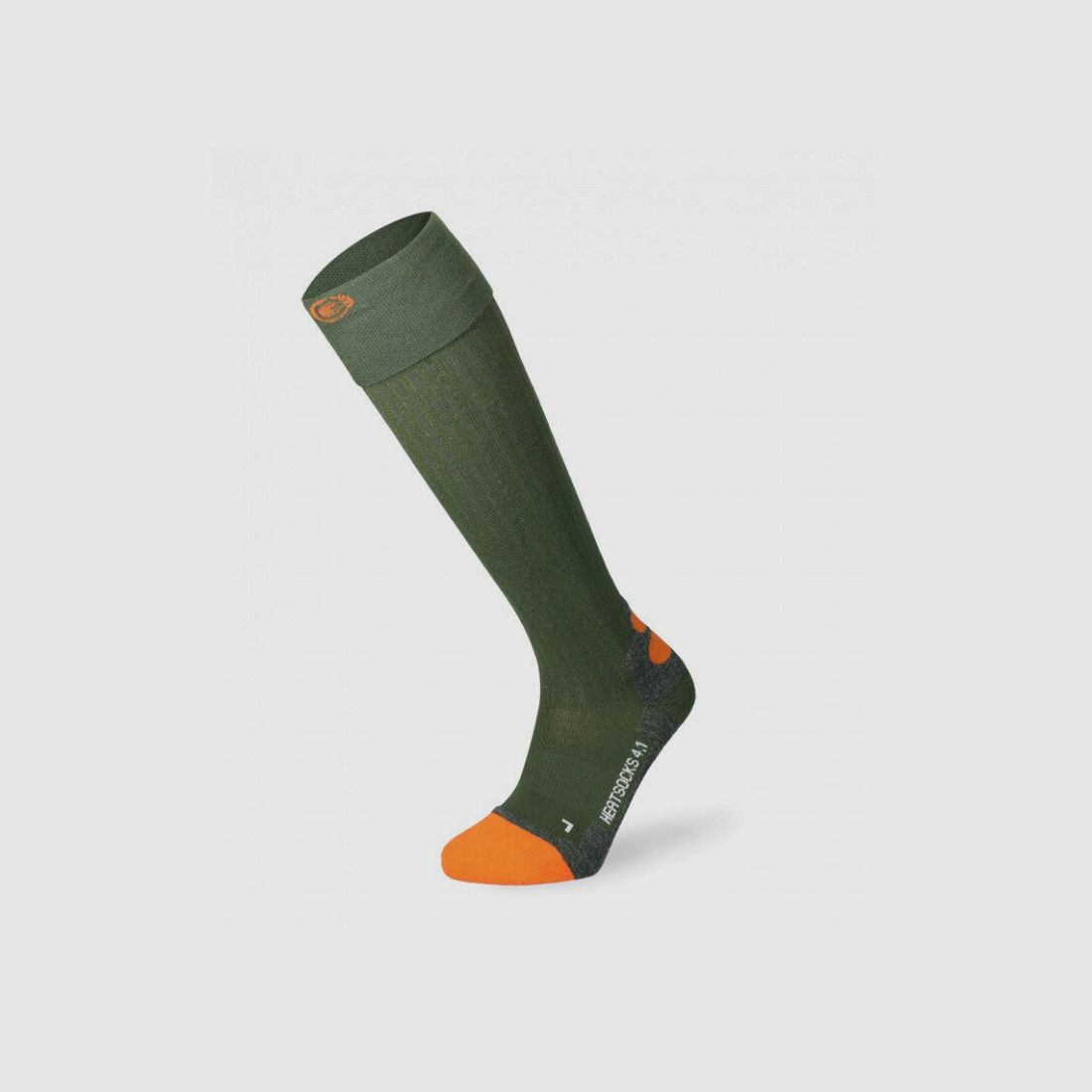 Lenz Heat Socks 4.1 Toe Cap green / orange