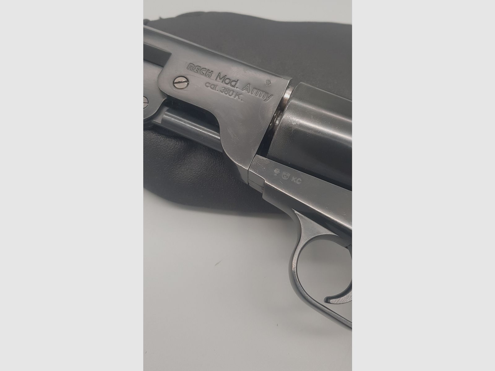 Reck Mod. Army Cal. 380 K 9mm RK Single Double  Action Schreckschuss SRS Western  Revolver PTB 325  sehr selten