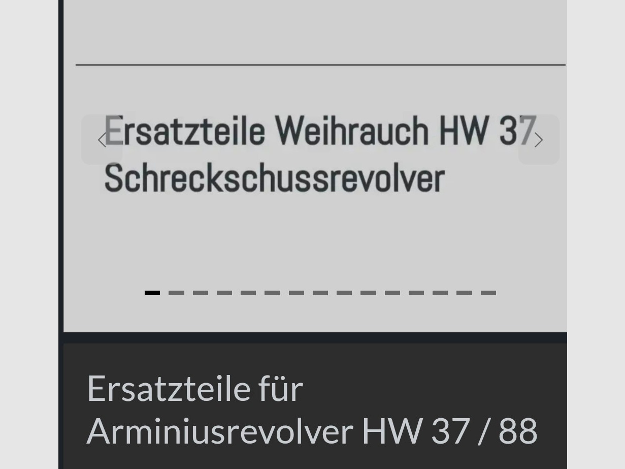 Schreckschussrevolver  HW  37 / 88  Verchromte  Ersatzteile 