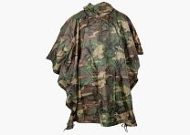 Leichter Regenponcho (300g), Woodland, Rip-Stop-Gewebe, Unigröße (223x144cm)