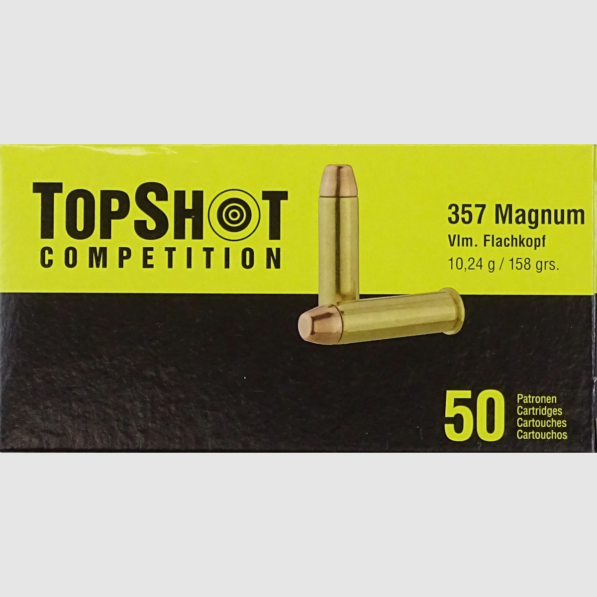 TopShot .357Magnum Vlm. Flachkopf 158grs - 1000 Schuss