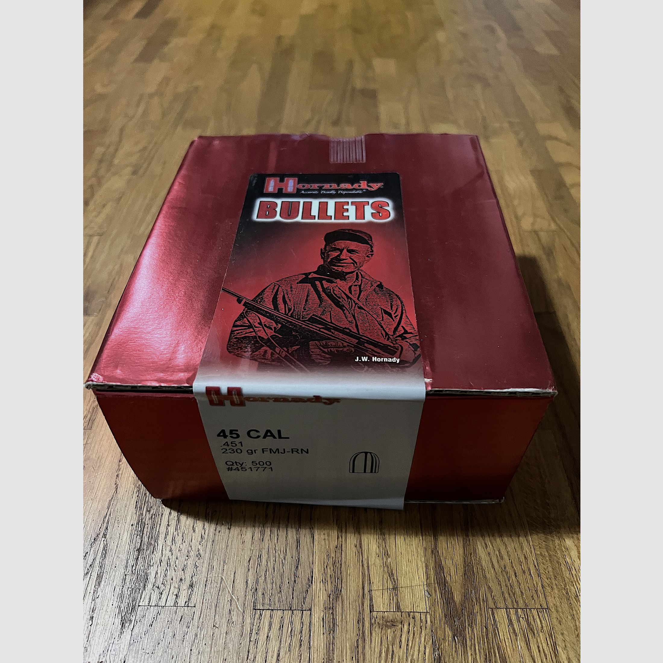 Hornady Geschosse 500 Stück 45 ACP 230 grn FMJ RN