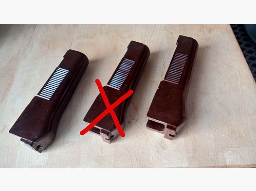 2 piezas de protección inferior original para AK de la mejor baquelita de Alemania Oriental en excelente estado DDR / NVA // AK74 AKM MPi-Km MPi-74nk AK47