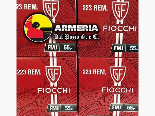 FIOCCHI CARTUCCE 223 REM 55 GRS FMJ