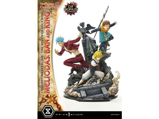 Seven Deadly Sins Concept Masterline Series Statue Meliodas, Ban and King Deluxe Bonus Version 55 cm | 43026