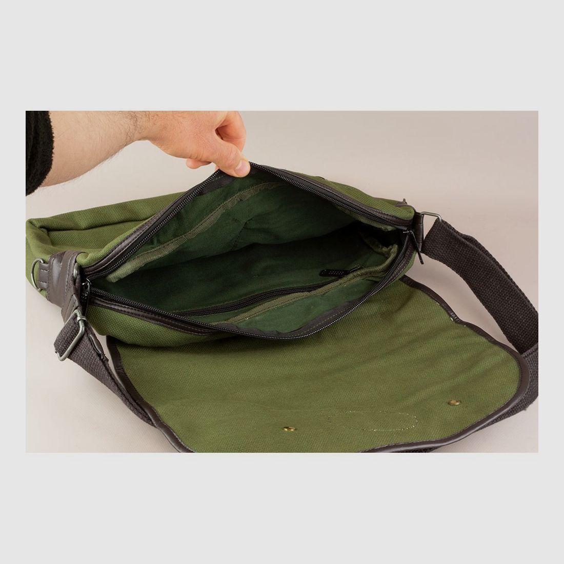 Multi-Purpose Bag Leather and Cordura Cazorla, image 5 of 5