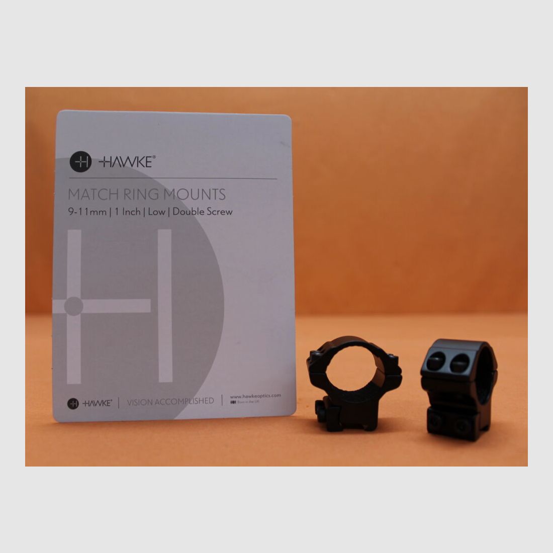 HAWKE HAWKE Montageringe Match 1" low (22100) BH=10mm Alu schwarz matt für 9-11mm Prismenschiene