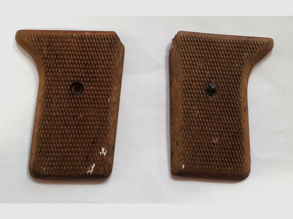 Reck Griffschalen Paar, Rechts und Links, Reck P8, Holzgriffschalen gebraucht