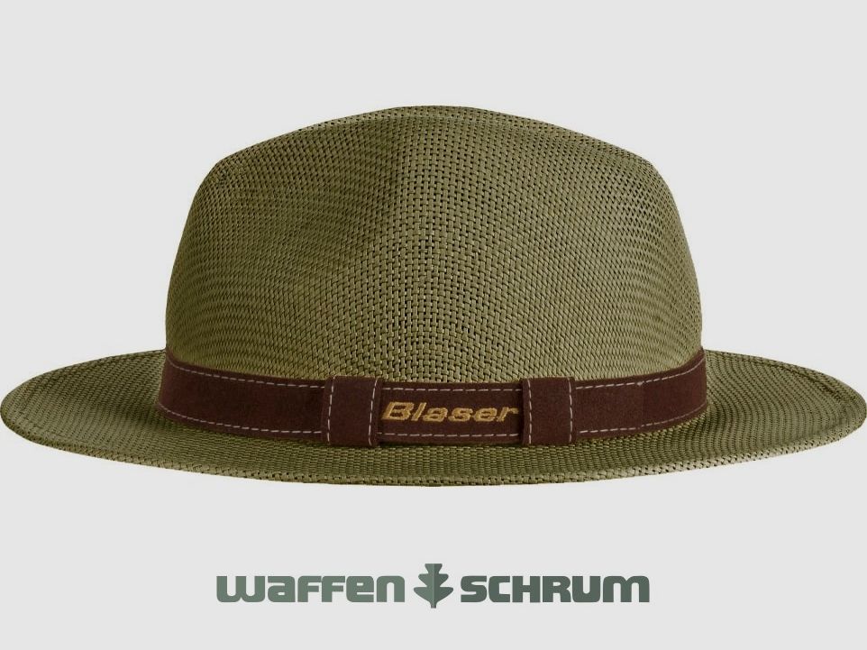 Blaser Straw Hat Dark Olive