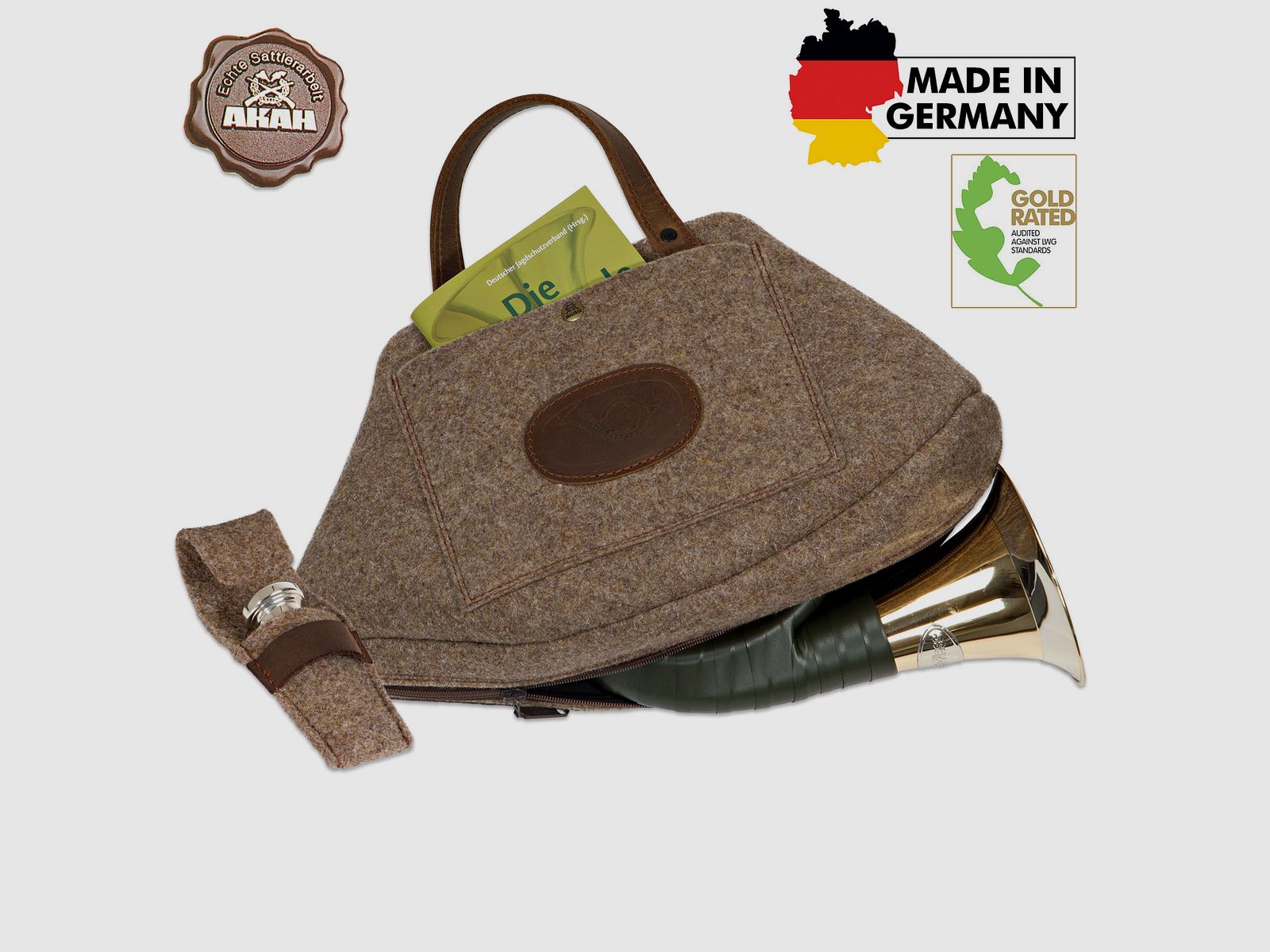 AKAH Wollfilz-Futteral für Fürst Pless-Horn