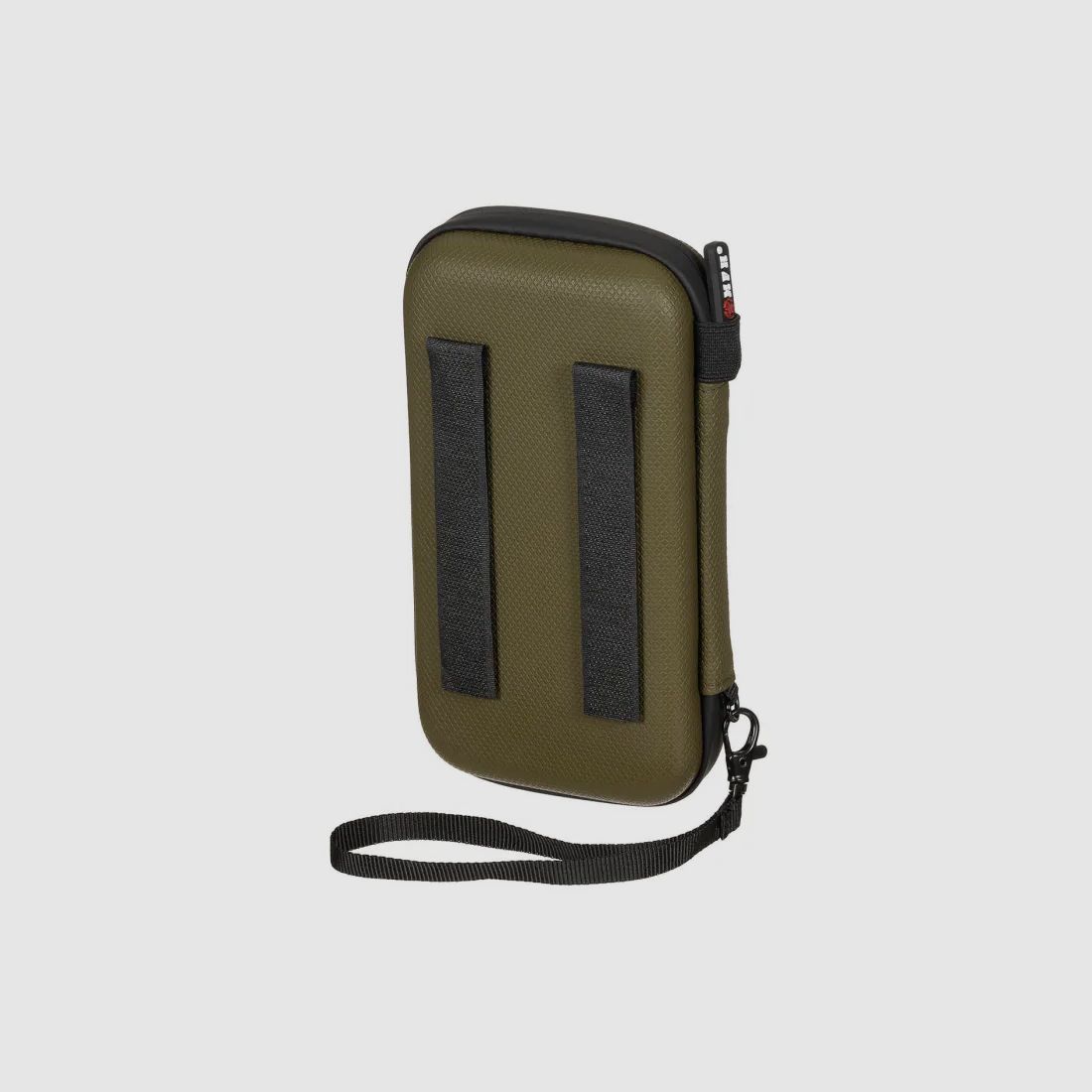Hard shell bag, small, with Velcro loops, olive