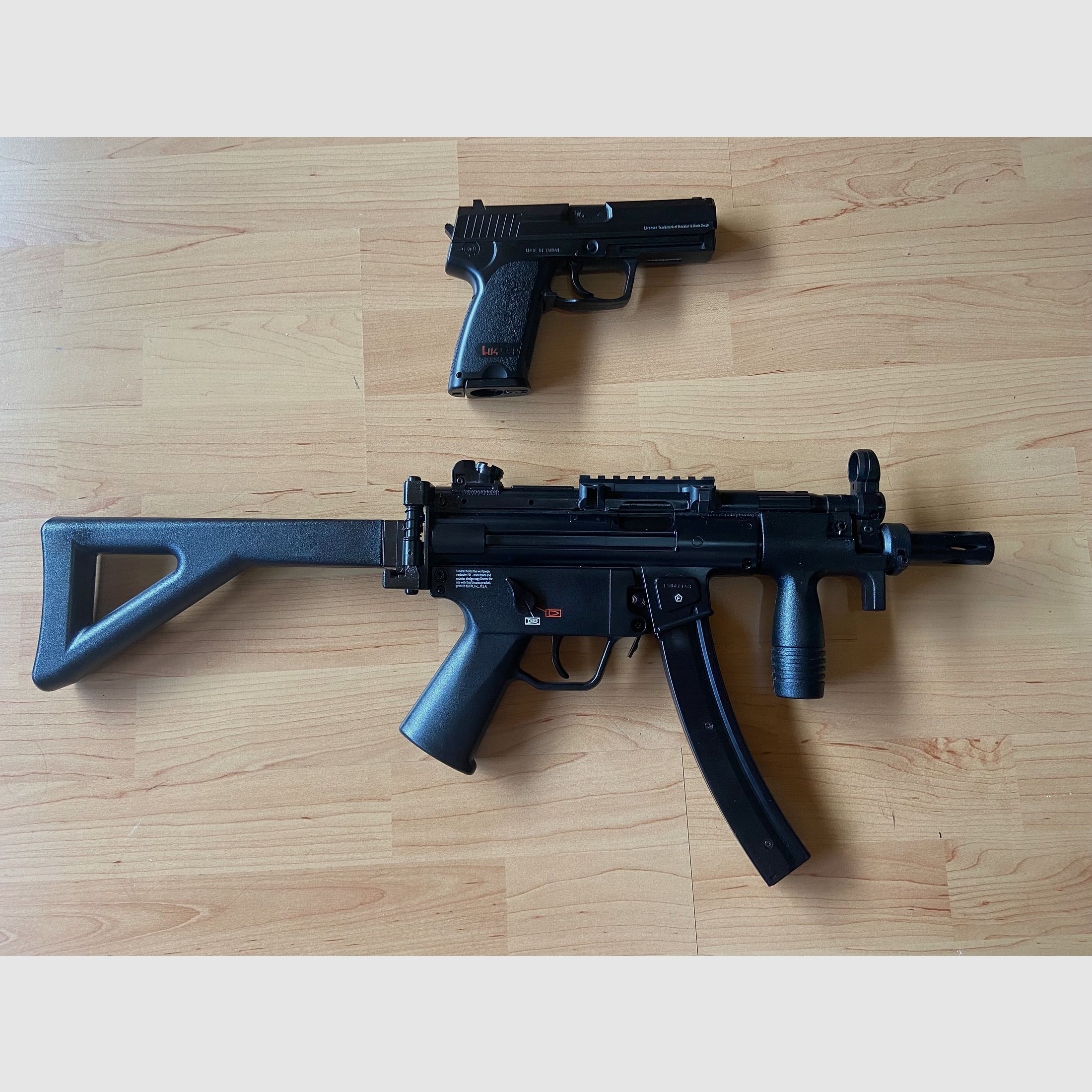 HK USP CO2 Pistolet NBB + MP5 K-PDW CO2 GBB 4,5 mm d'occasion