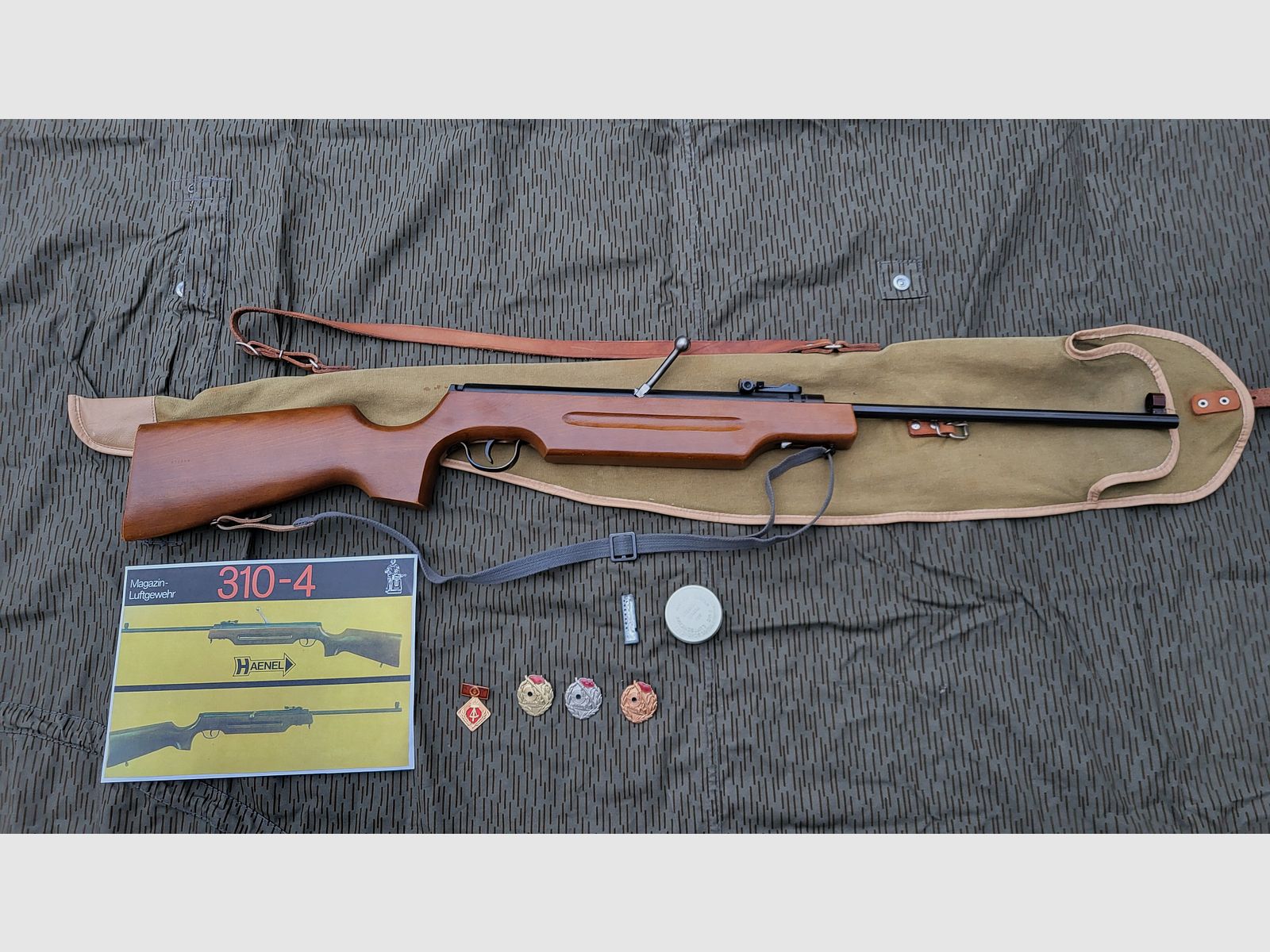 DDR Luftgewehr mit Magazin Haenel 310-4 mit Tasche