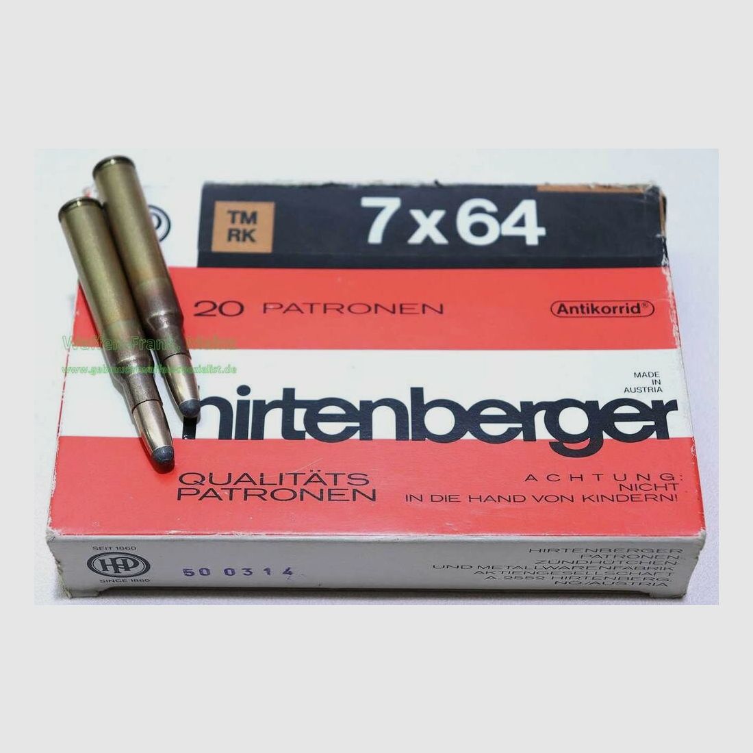 Hirtenberger / Österreich Büchsenpatronen 7x64 9,0 g TMR