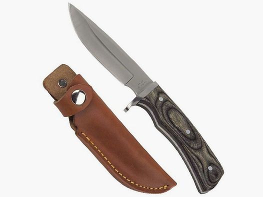 Jagdmesser m. Pakkaholz grau