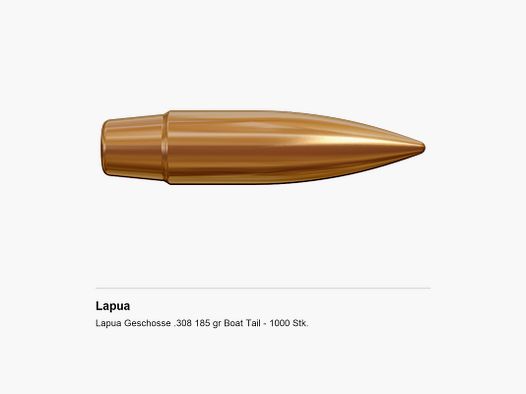 Lapua Kogels .308 185 gr Boat Tail – 1000 st.