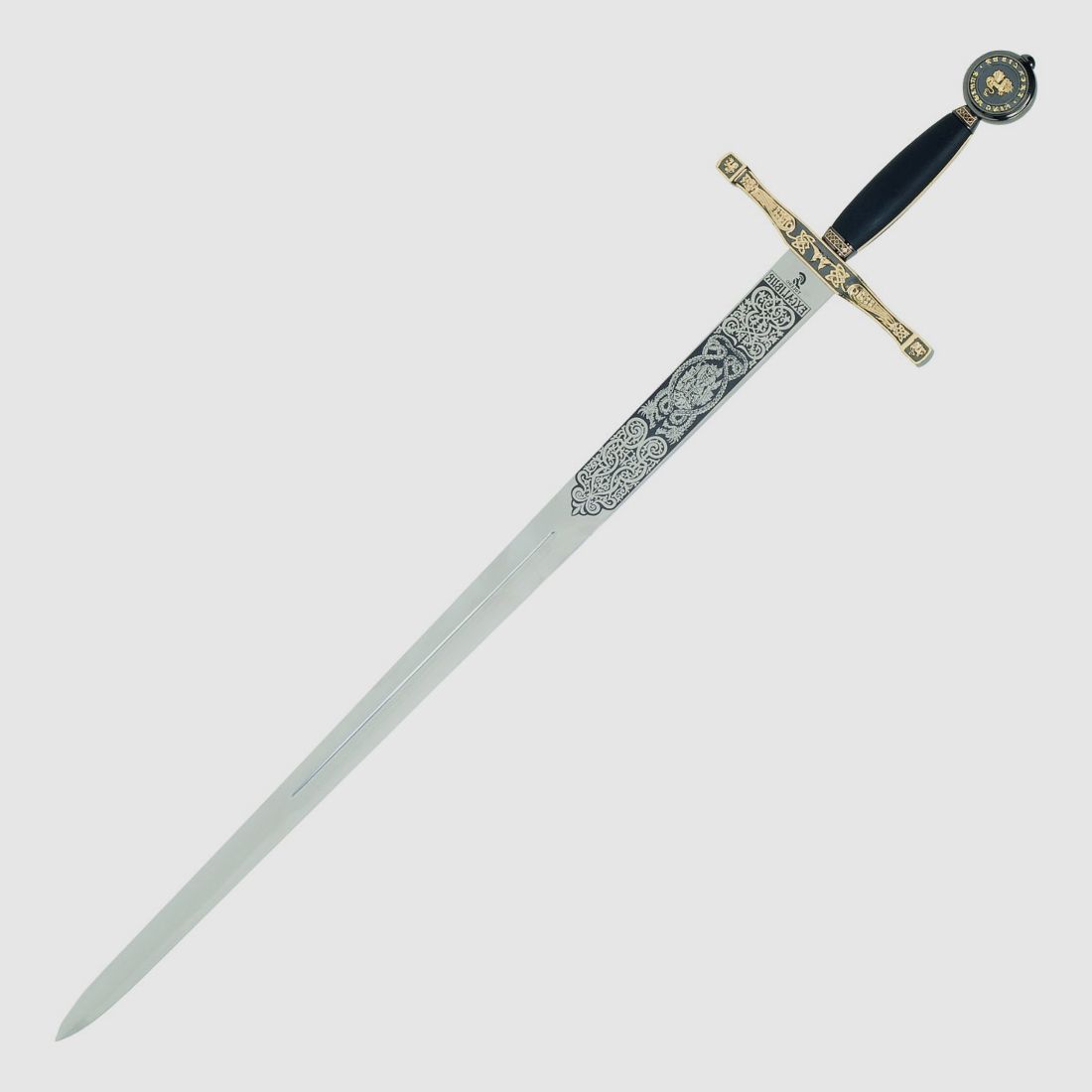 Schwert Excalibur mit Ätzung und Blutrinne