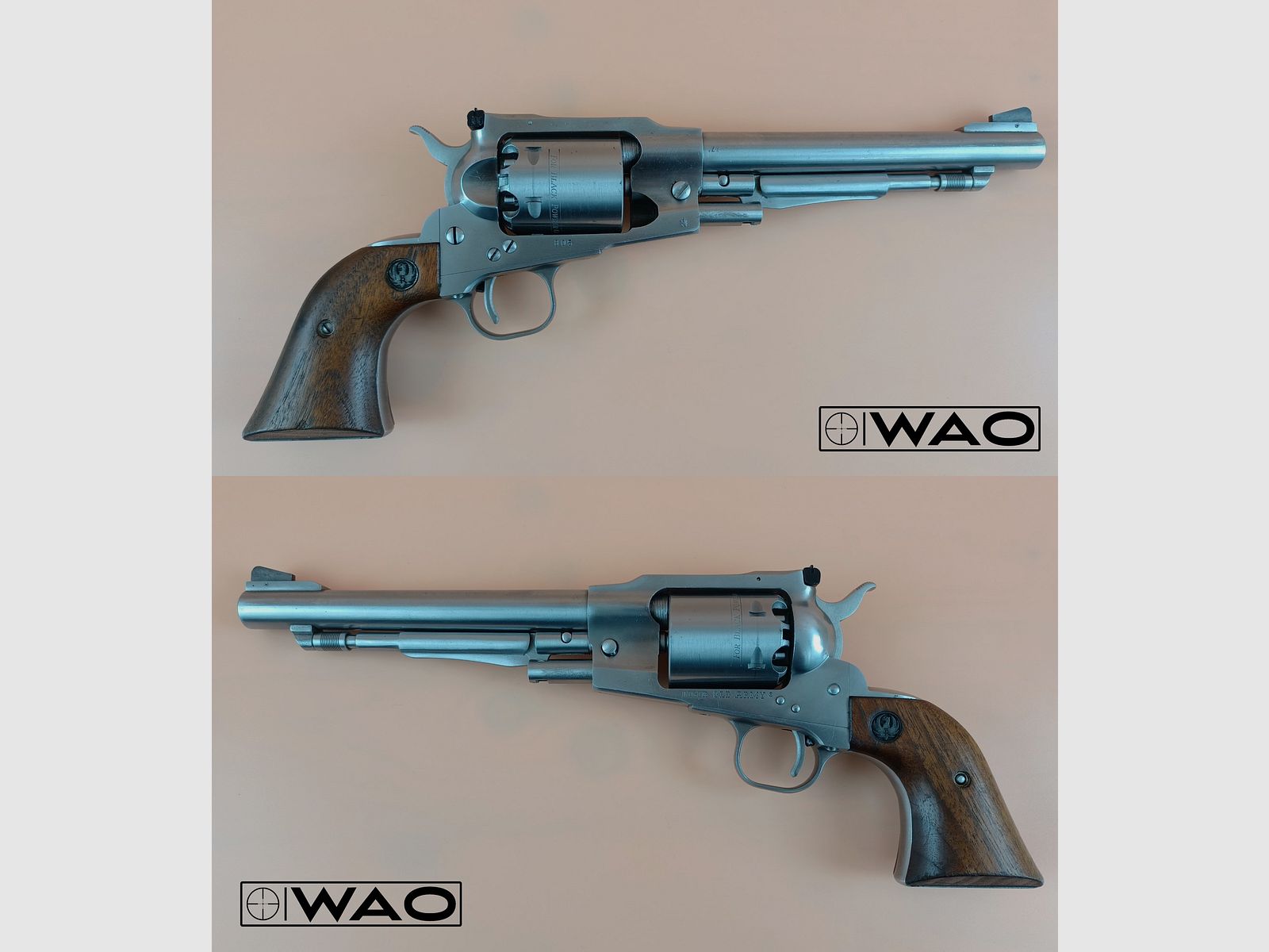 Perkussions-Revolver Sturm, Ruger & Co. Old Army, Kal. .44(BlackPowder), Schwarzpulver BP *stainless - neue Pistons*