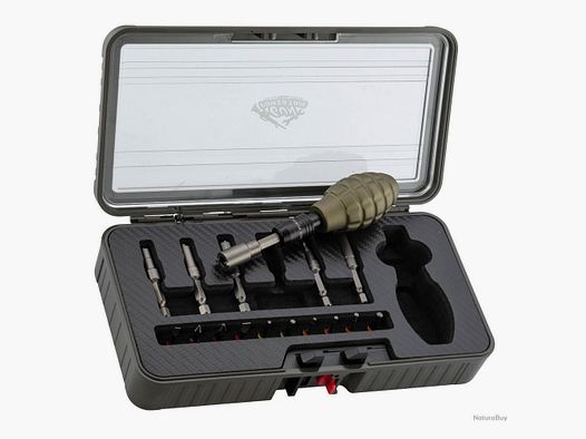 Set de Herramientas Gun Power Tool 17 pcs - Mango de Granada Verde - Versatilidad y Robustez para el Mantenimiento de Armas