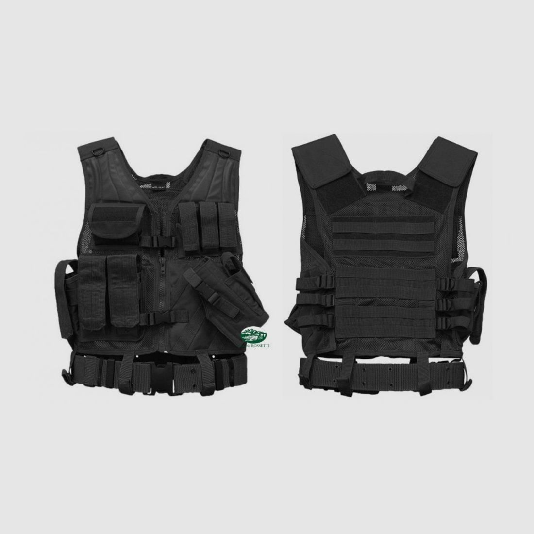 MILSPEC taktische Weste mit Holster schwarz