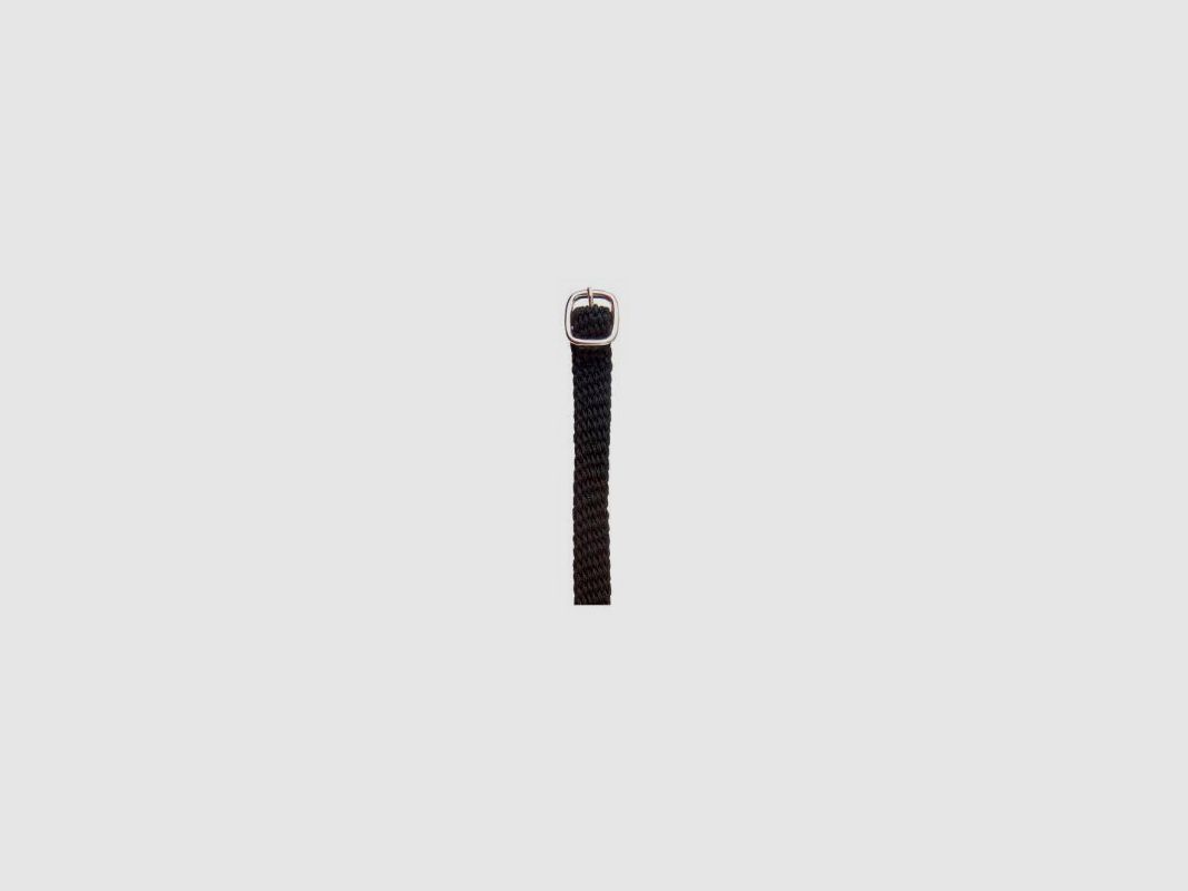 SANGLE ANGLAISE EN NYLON ÉPAIS NOIRE AVEC BOUCLE (PAIRE)