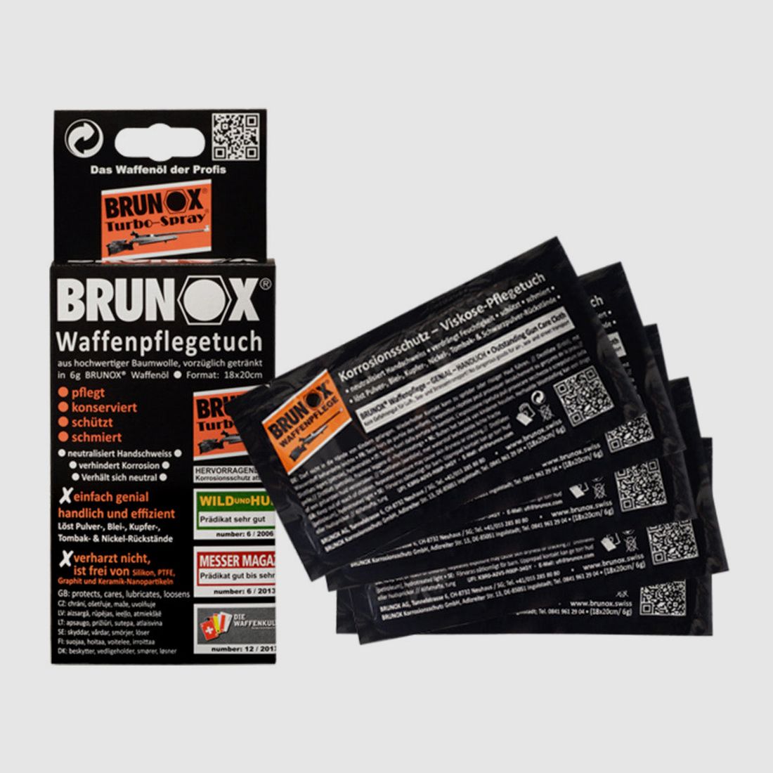 BRUNOX Waffenpflegetücher 5 Stück