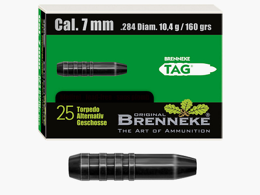 Proiettile Brenneke 7mm (.284) TAG 10,4g / 160grs 25 pezzi