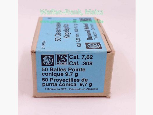 RWS (WZd.Fa.Rottweil) rifle cartridges