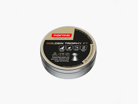 NORMA – GOLDEN TROPHY FT Kal. 5,5mm / .22 – 1,03g / 15,9gr (250Stück)