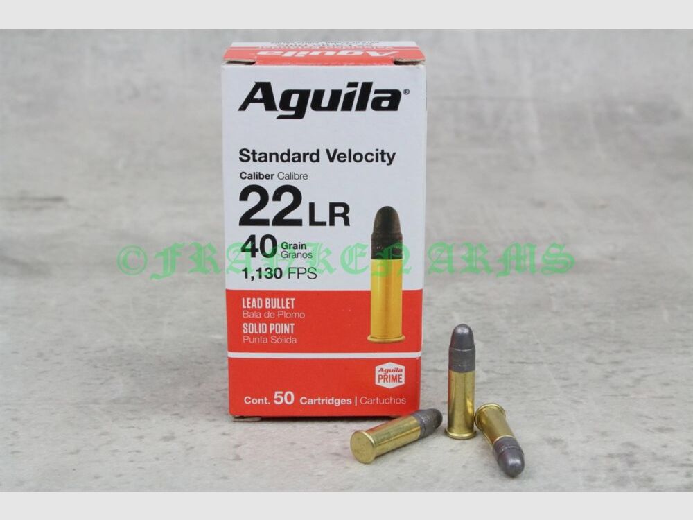 Aguila Standard Velocity .22 lr. SP 40gr. 2.6g 50 pieces bulk prices