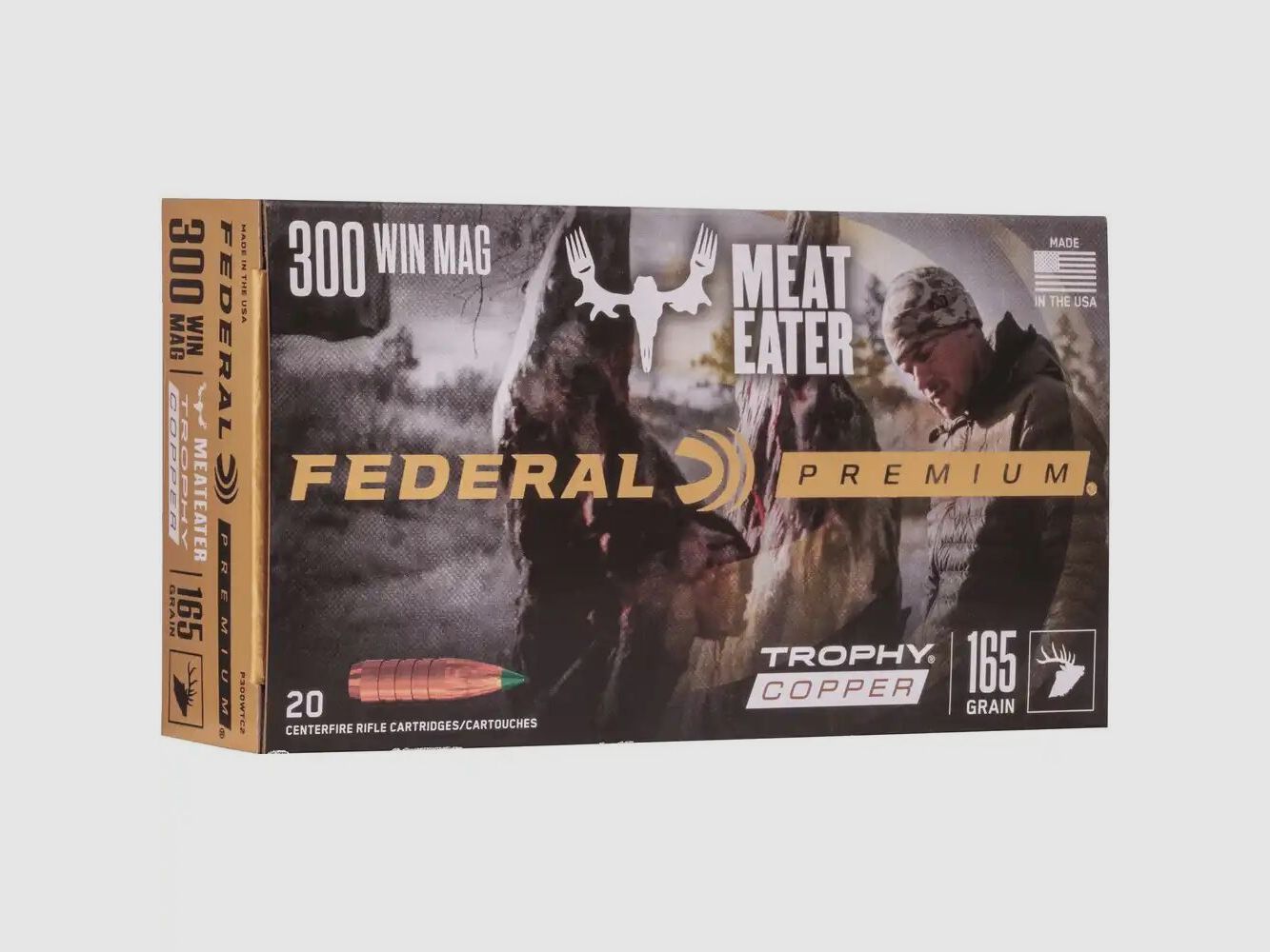 Trophée de munitions fédérales Copper sans plomb 165 grs - 20 pièces